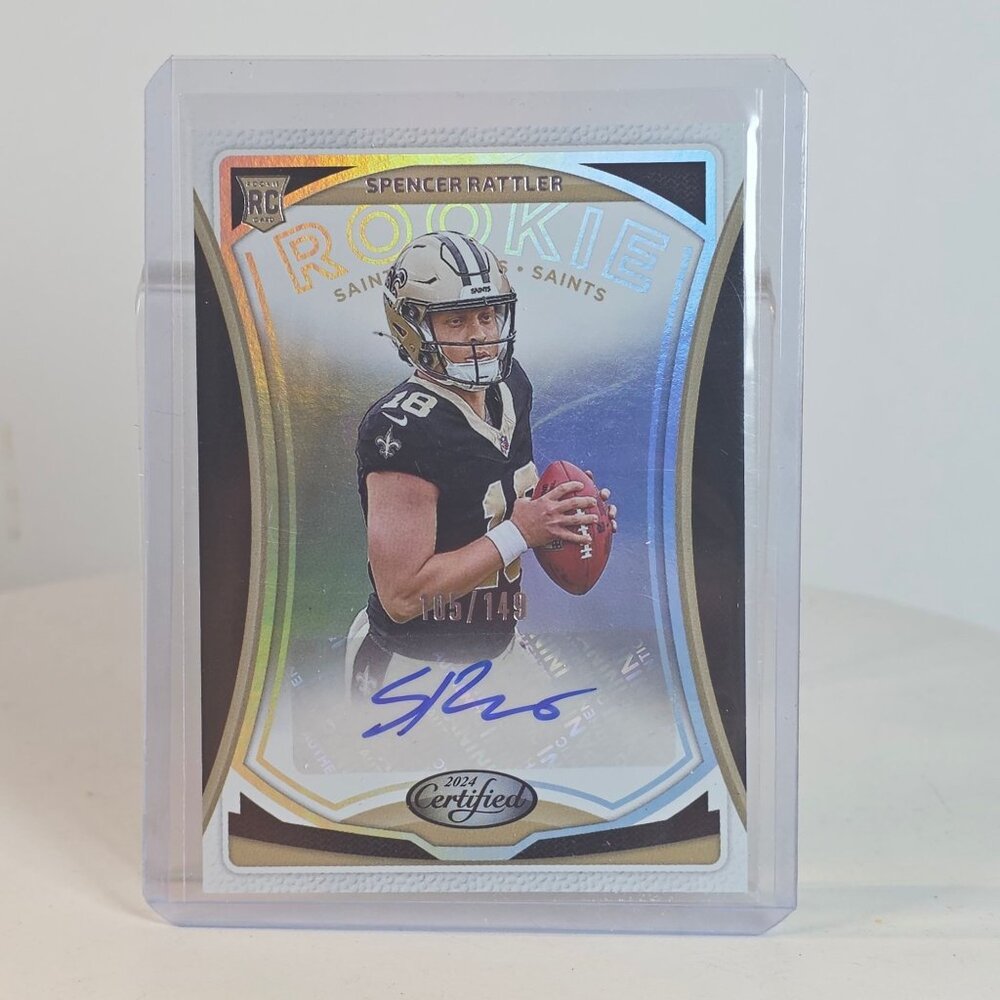 2024 Certified Spencer Rattler Rookie Card Saints RC 105/149 Autographed Panini